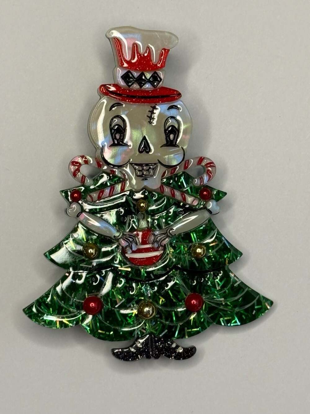 Skelly Tree Brooch by Lipstick & Chrome